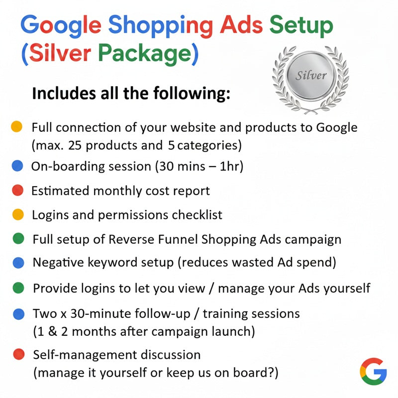 Google Shopping Ads Setup (Silver Package)